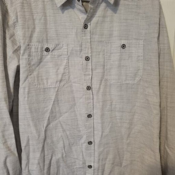 Beverly Hills Polo Club Button Down Collared Shirt Men's Size L, Black & White - Picture 2 of 6